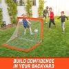 GoSports Portable Soccer Goals for Kids – 13 Color Options – Choose 4 x 3 ft or 6 x 4 ft – Team Tone Pop Up Nets for Backyard(Red)