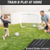 GoSports Portable Soccer Goals for Kids – 13 Color Options – Choose 4 x 3 ft or 6 x 4 ft – Team Tone Pop Up Nets for Backyard(White)