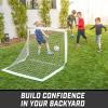GoSports Portable Soccer Goals for Kids – 13 Color Options – Choose 4 x 3 ft or 6 x 4 ft – Team Tone Pop Up Nets for Backyard(White)