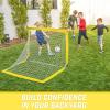 GoSports Portable Soccer Goals for Kids – 13 Color Options – Choose 4 x 3 ft or 6 x 4 ft – Team Tone Pop Up Nets for Backyard(Yellow)