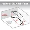 GoSports Range Cage 10 x 8 ft Golf Practice Hitting Net – Choose Between Printed Graphics Impact Screen, Blank Simulator Screen, or Classic Net(Blank Simulator Screen)