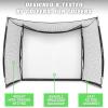 GoSports Range Cage 10 x 8 ft Golf Practice Hitting Net – Choose Between Printed Graphics Impact Screen, Blank Simulator Screen, or Classic Net(Blank Simulator Screen)