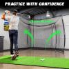 GoSports Range Cage 10 x 8 ft Golf Practice Hitting Net – Choose Between Printed Graphics Impact Screen, Blank Simulator Screen, or Classic Net(Classic Net)
