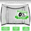 GoSports Range Cage 10 x 8 ft Golf Practice Hitting Net – Choose Between Printed Graphics Impact Screen, Blank Simulator Screen, or Classic Net(Classic Net)