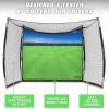 GoSports Range Cage 10 x 8 ft Golf Practice Hitting Net – Choose Between Printed Graphics Impact Screen, Blank Simulator Screen, or Classic Net(Printed Graphics)