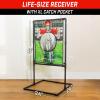 GoSports Red Zone Challenge Football Toss Game for Kids – Football Throwing Target with 2 Inflatable Footballs