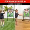GoSports Red Zone Challenge Football Toss Game for Kids – Football Throwing Target with 2 Inflatable Footballs
