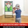GoSports Red Zone Challenge Football Toss Game for Kids – Football Throwing Target with 2 Inflatable Footballs