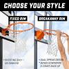 GoSports Regulation 18″ Steel Basketball Rim – Choose from Fixed or Breakaway – Use for Replacement or Garage Mount(Fixed)
