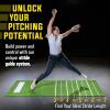 GoSports Softball Pitching Mat with Stride Guide System – Indoor Outdoor Antislip Rubber Backing