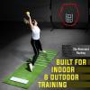 GoSports Softball Pitching Mat with Stride Guide System – Indoor Outdoor Antislip Rubber Backing