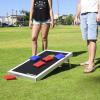 GoSports Tailgate Size 3 x 2 ft Cornhole Sets – Choose LED or Standard – Portable Set Includes 8 Bean Bags & Game Rules(Black Edition)