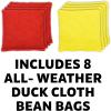 GoSports Tailgate Size 3 x 2 ft Cornhole Sets – Choose LED or Standard – Portable Set Includes 8 Bean Bags & Game Rules(Football)