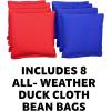 GoSports Tailgate Size 3 x 2 ft Cornhole Sets – Choose LED or Standard – Portable Set Includes 8 Bean Bags & Game Rules(Rustic American Flag Edition)