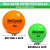 GoSports Weighted Training Balls – Choose Baseball or Softball – Hitting & Pitching Training for All Skill Levels – Improve Power and Mechanics(Orange)