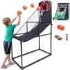 GoSports 2 in 1 Basketball & Football Toss Arcade Game – Indoor & Outdoor Toy Hoop for Kids Ages 3-8