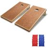 GoSports 4 ft x 2 ft Commercial Grade Cornhole Boards Set – Natural Wood Cornhole Boards, Choose From Different Bean Bag Color Combinations(Red & Royal Blue)