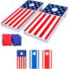 GoSports 4 x 2 ft All Weather Cornhole Boards – American Flag, Red, or Blue – Game Set Includes 8 Bean Bags & Rules(America)