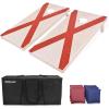 GoSports 4 x 2 ft Flag Series Wood Cornhole Sets – American Flag or State Flags – Includes 2 Regulation Size Boards, 8 Bean Bags, Carrying Case and Rules(Alabama Flag)