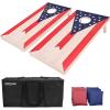 GoSports 4 x 2 ft Flag Series Wood Cornhole Sets – American Flag or State Flags – Includes 2 Regulation Size Boards, 8 Bean Bags, Carrying Case and Rules(Ohio Flag)