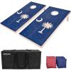 GoSports 4 x 2 ft Flag Series Wood Cornhole Sets – American Flag or State Flags – Includes 2 Regulation Size Boards, 8 Bean Bags, Carrying Case and Rules(South Carolina Flag)