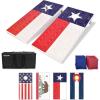 GoSports 4 x 2 ft Flag Series Wood Cornhole Sets – American Flag or State Flags – Includes 2 Regulation Size Boards, 8 Bean Bags, Carrying Case and Rules(Texas Flag)