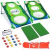 GoSports BattleChip Backyard Golf Cornhole Games – Includes Targets, Chipping Mats, Foam Golf Balls, Scorecard and Carry Case(Green)
