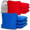 GoSports Dual Sided Cornhole Bean Bags – Slide and Stop Regulation Tournament Bean Bags, Set of 8(Red and Blue)