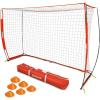 GoSports ELITE Futsal Soccer Goal – 3 M x 2 M Size, Foldable Bow Type Frame and Net – Play & Train Like The Pros, Includes Carry Bag and Agility Cones