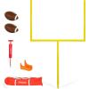 GoSports Football Field Goal Post – 6 or 8 ft Backyard Football Game(6 ft Standard)