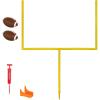 GoSports Football Field Goal Post – 6 or 8 ft Backyard Football Game(8 ft PRO)