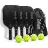 GoSports GS1 Pickleball Paddles – Single, 2 Pack, or 4 Pack – USAPA Approved Fiberglass Pickleball Paddles(4 Pack)