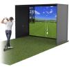 GoSports Golf Simulator Enclosure Nets – Choose 10 x 8 ft, 12 x 9 ft, or 14 x 8 ft – Complete Set with Frame and HD Impact Screen Kit(10 x 8 ft)