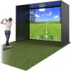 GoSports Golf Simulator Enclosure Nets – Choose 10 x 8 ft, 12 x 9 ft, or 14 x 8 ft – Complete Set with Frame and HD Impact Screen Kit(12 x 9 ft)