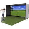 GoSports Golf Simulator Enclosure Nets – Choose 10 x 8 ft, 12 x 9 ft, or 14 x 8 ft – Complete Set with Frame and HD Impact Screen Kit(14 x 8 ft)