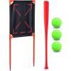 GoSports LotBall Backyard Baseball Bat, Ball and Strike Zone Set – Plastic Baseball Game for Kids