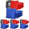 GoSports Official Regulation Cornhole Bean Bags Set of 8 – for Fun Casual Cornhole Games – All Weather – American Stars and Stripes or Red and Blue(Classic Red and Blue)