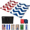 GoSports Portable Cornhole Sets, 8 Styles – Choose 4 x 2 ft or 3 x 2 ft – Boards Include 8 Bean Bags, Travel Case, and Game Rules(3 x 2 ft Chevron)