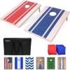 GoSports Portable Cornhole Sets, 8 Styles – Choose 4 x 2 ft or 3 x 2 ft – Boards Include 8 Bean Bags, Travel Case, and Game Rules(3 x 2 ft Wood Design)
