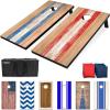 GoSports Portable Cornhole Sets, 8 Styles – Choose 4 x 2 ft or 3 x 2 ft – Boards Include 8 Bean Bags, Travel Case, and Game Rules(4 x 2 ft Barnwood)