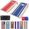 GoSports Portable Cornhole Sets, 8 Styles – Choose 4 x 2 ft or 3 x 2 ft – Boards Include 8 Bean Bags, Travel Case, and Game Rules(4 x 2 ft Wood Design)