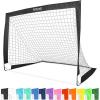 GoSports Portable Soccer Goals for Kids – 13 Color Options – Choose 4 x 3 ft or 6 x 4 ft – Team Tone Pop Up Nets for Backyard(Black)