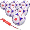 GoSports Premier Soccer Balls – Single or 6 Pack – Sizes 3, 4, 5, with Ball Pump(6 Pack – Size 4)