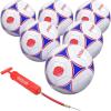 GoSports Premier Soccer Balls – Single or 6 Pack – Sizes 3, 4, 5, with Ball Pump(6 Pack – Size 5)