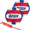 GoSports Pro Neoprene Pool Volleyball 2 Pack, Waterproof Volleyballs with Ball Pump