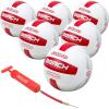 GoSports Pro Series Outdoor Beach Volleyball – Regulation Size & Weight with Bonus Air Pump – Choose Single Ball or Six Pack(Six Pack)