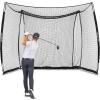 GoSports Range Cage 10 x 8 ft Golf Practice Hitting Net – Choose Between Printed Graphics Impact Screen, Blank Simulator Screen, or Classic Net(Classic Net)