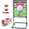 GoSports Red Zone Challenge Football Toss Game for Kids – Football Throwing Target with 2 Inflatable Footballs