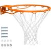 GoSports Regulation 18″ Steel Basketball Rim – Choose from Fixed or Breakaway – Use for Replacement or Garage Mount(Fixed)