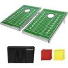 GoSports Tailgate Size 3 x 2 ft Cornhole Sets – Choose LED or Standard – Portable Set Includes 8 Bean Bags & Game Rules(Football)